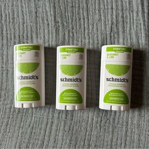 BRAND NEW Schmidt’s Naturals Bergamot & Lime Deodorant - 3 for $15!